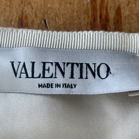 Valentino White Floral Silk Wool Mini Skirt - Picture 6 of 16